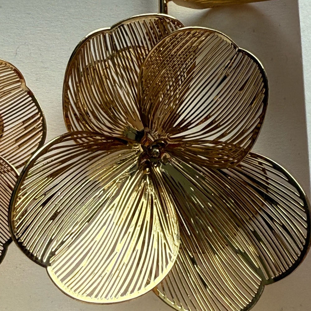 Zara Gold Floral Earrings